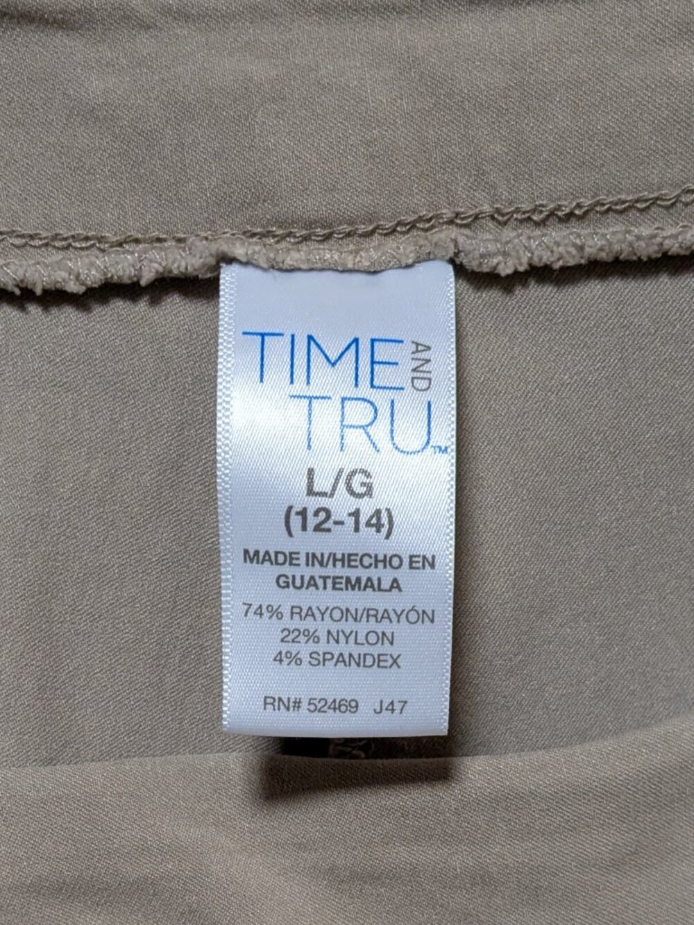 Pullon Khaki Stretch Capris - Picture 5 of 5